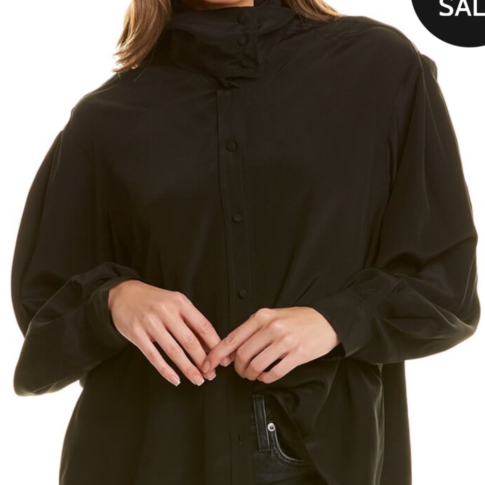 IRO black silk shirt